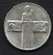 Pièce 5 francs Croix Rouge  Suisse (1963) en argent!