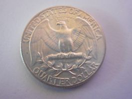 1964  USA Quarter Dollar  silber  unz