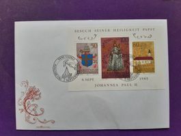 1985 Gedenkblock Besuch Pabst Johannes Paul II