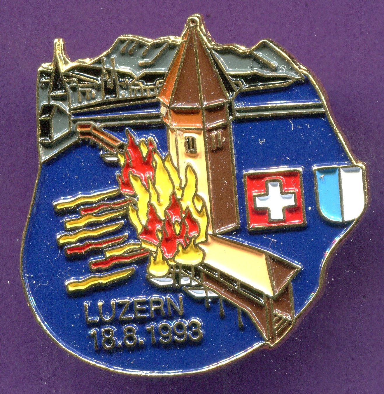 Placchette & Badge: LUZERN  18.8.1993 – Usato da Winterthur venduto da Sammleroase