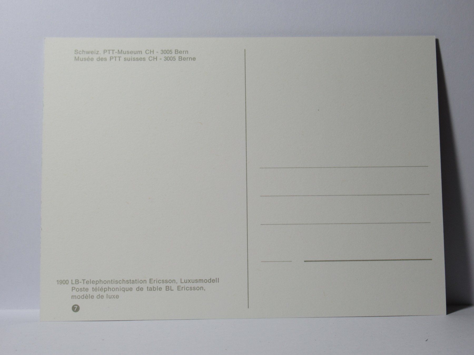 Cartoline postali: Bildpostkarte  LB - Telephontischstation Ericsson Luxusmodel – Nuovo (secondo la descrizione) da Grenchen venduto da Bluemchen1900 1