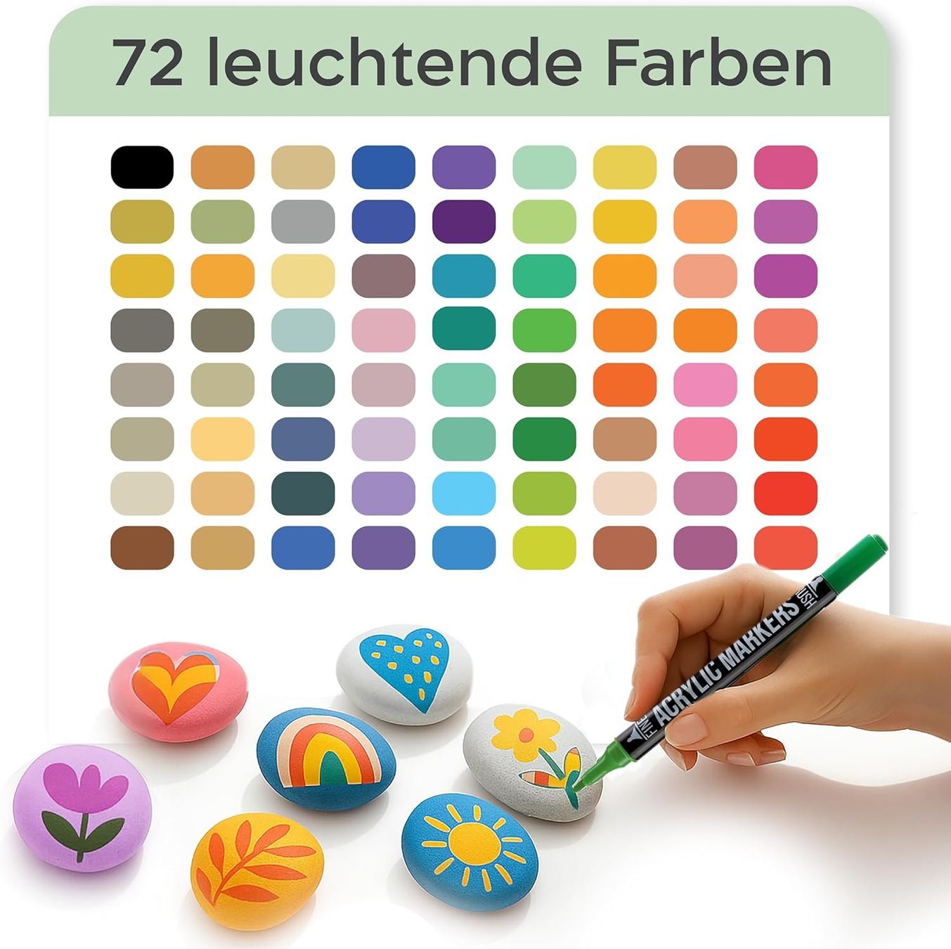 Penna & Evidenziatori: Acrylmarker Set 80 Farben mit Doppelspitze – Nuovo e nell'imballaggio originale da St. Gallen venduto da sch_zsz7 5
