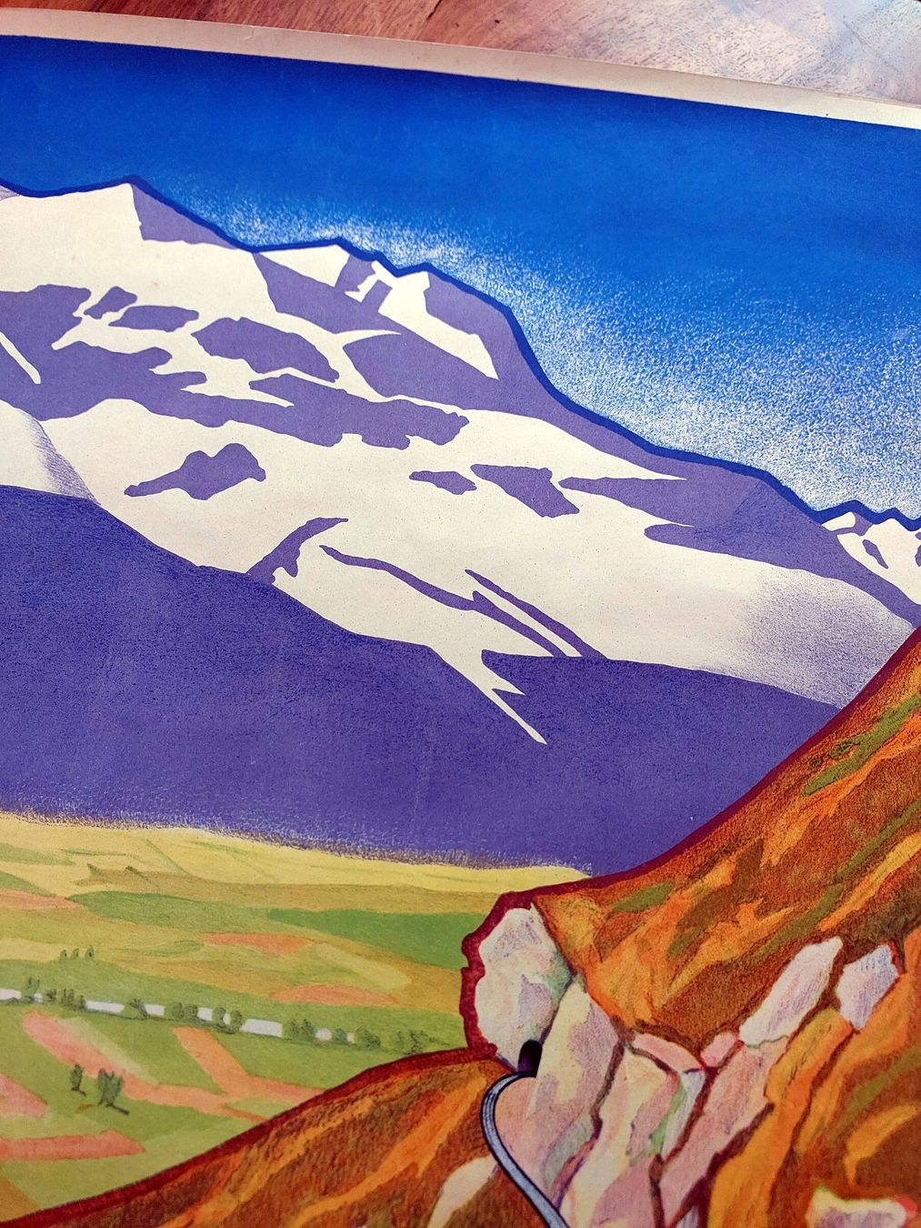 Foto & Immagini: Original Werbeplakat der Lötschbergbahn (BLS) – Usato da Schönenwerd venduto da Steidi 3