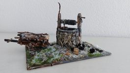 Weihnachtdekoration Handarbeit Zierbrunnen/Eimer/Leiterwagen