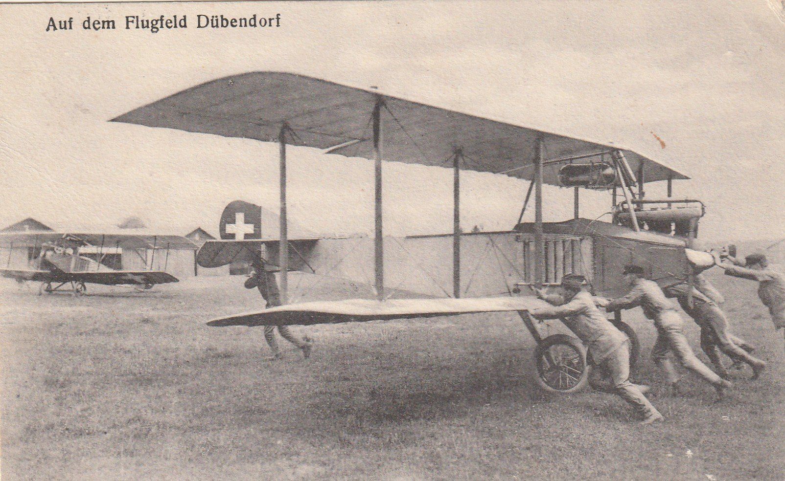 Ansichtskarten: Militärflieger Flugfeld Dübendorf belebt – Gebraucht aus Rorschacherberg von fratovi2