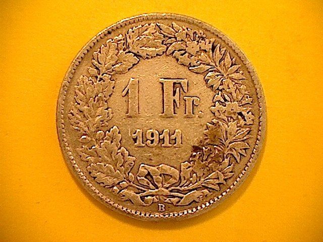 Alle Münzen: 1 Fr. 1911 – Gebraucht aus Buchs AG von Ged8