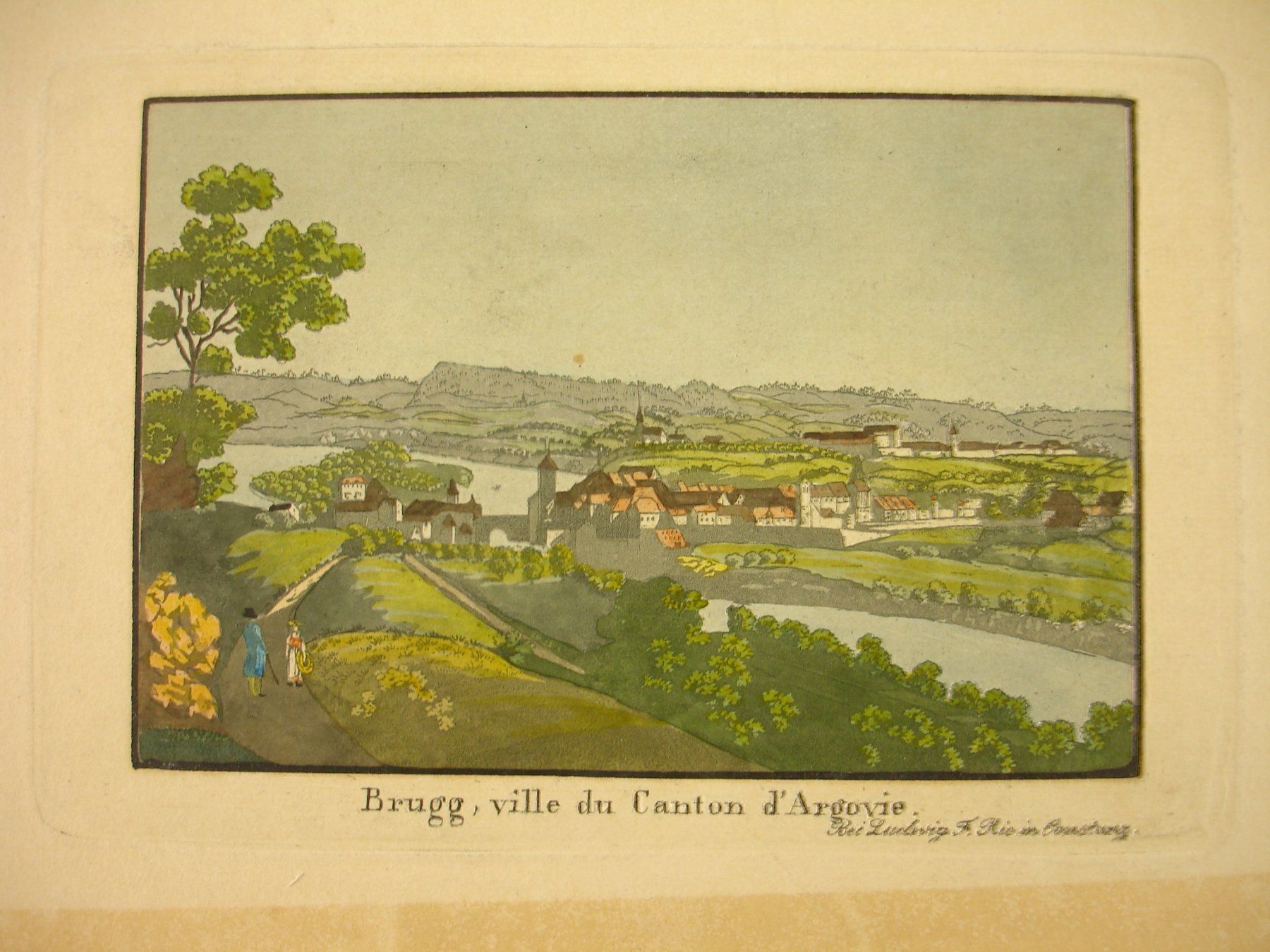 Foto & Immagini: BRUGG, UMRISSRADIERUNG UM 1830 – Usato da Grüningen venduto da Kartensammler 1