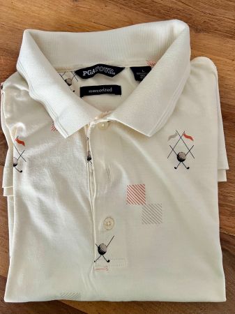 PGA Tour Golf Polo Shirt Gr: L Mercerized Cotton Print