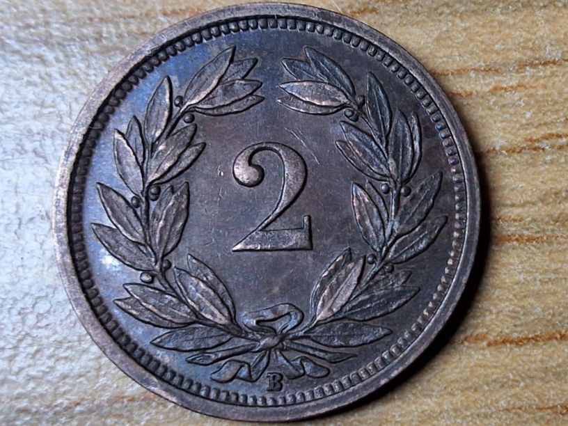 Alle Münzen: 2 Rappen 1926 - Selten! – Gebraucht aus Münchenstein von purbach1 7