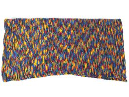 HANDARBEIT Gestrickte Babydecke blau/gelb/rot