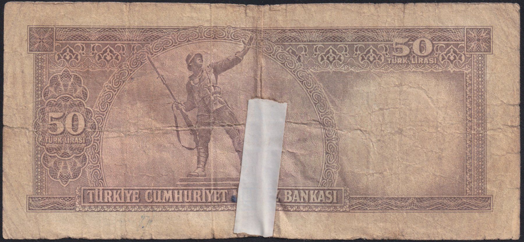 Banconote: Türkei 50 Lira 1971 – Usato da Brugg AG venduto da banknoten_muesli 1