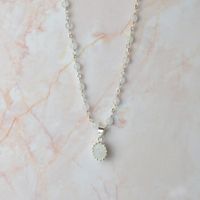 Rosenkranzkette Mondstein mit Anhänger (683.CHA349MO)