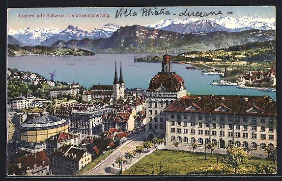 Ansichtskarten: Luzern, Teilansicht mit Schweiz. Unfallv – Gebraucht aus Berlin von bartko-reher