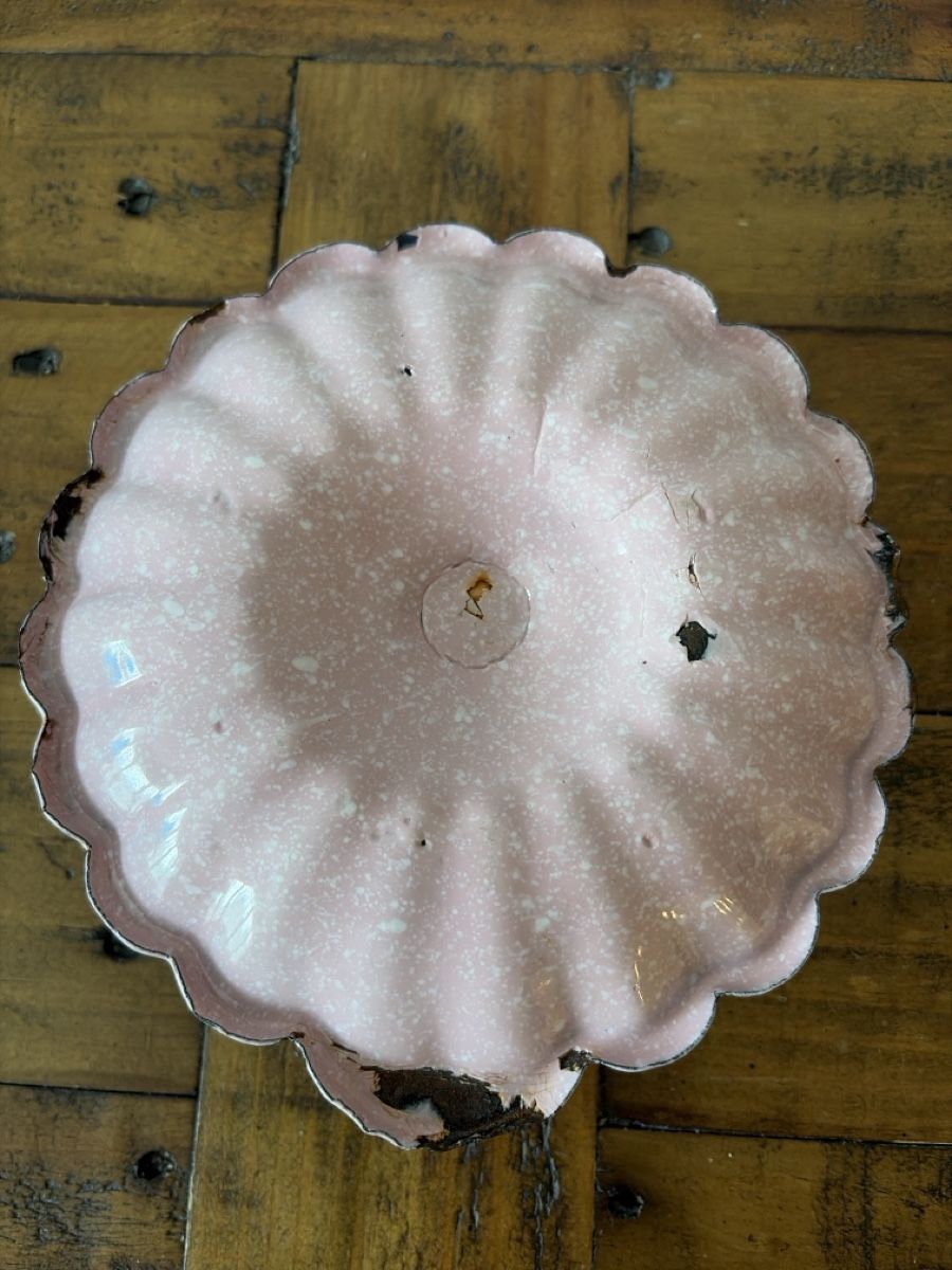 Portacandele: Emaille Kerzenhalter rosa – Usato da Rapperswil SG venduto da cosiba01 3