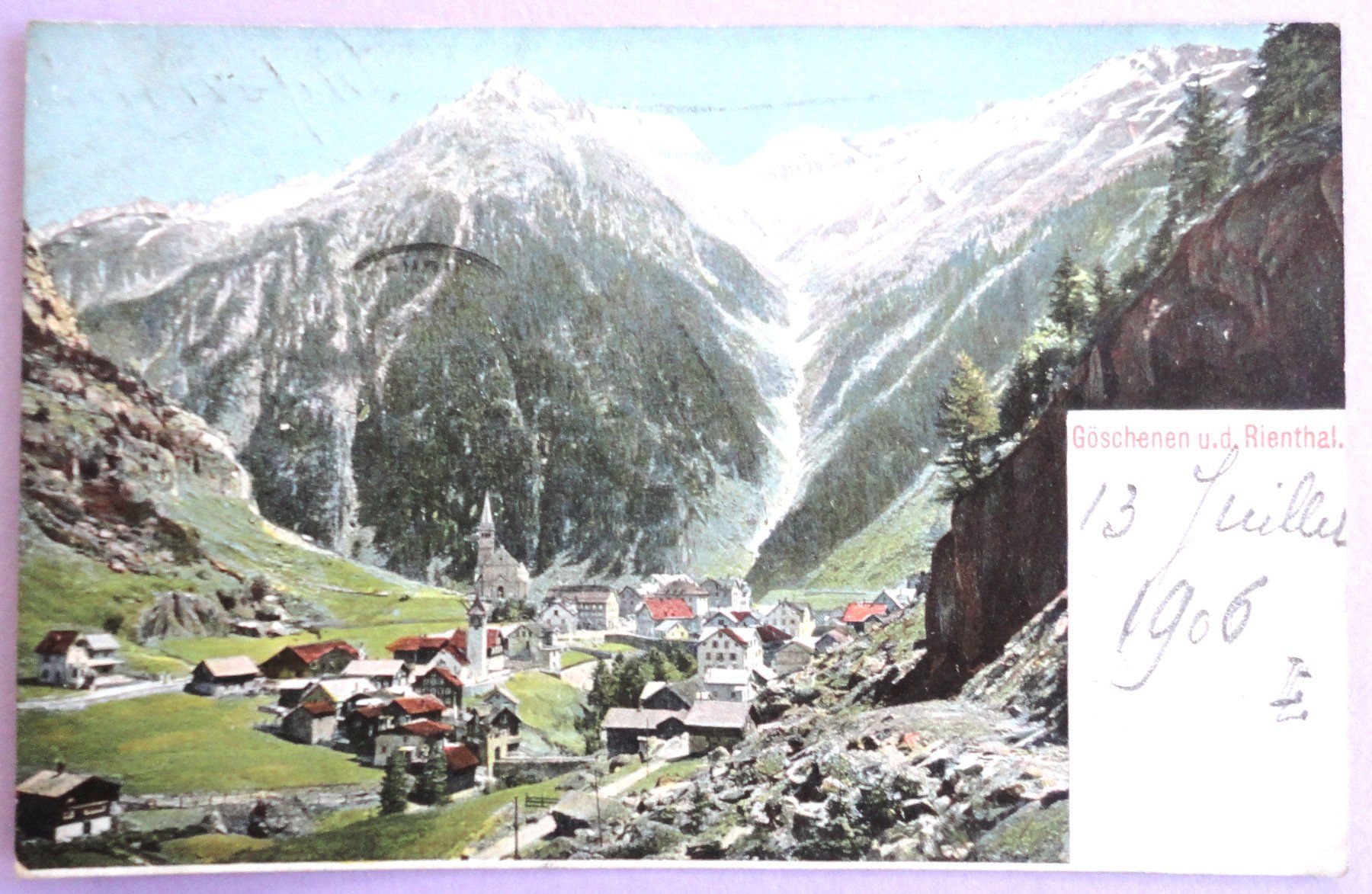 Cartoline postali: Göschenen u.d. Rienthal – Usato da Fétigny venduto da Billy2miny
