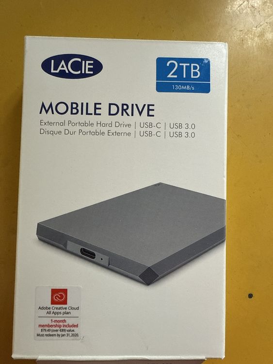 Lacie Dischi rigidi: Mobile Drive 2TB – Nuovo e nell'imballaggio originale da Uetendorf venduto da Loscar1