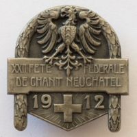 Pin XXII Fete federale de Canton Neuchâtel 1912