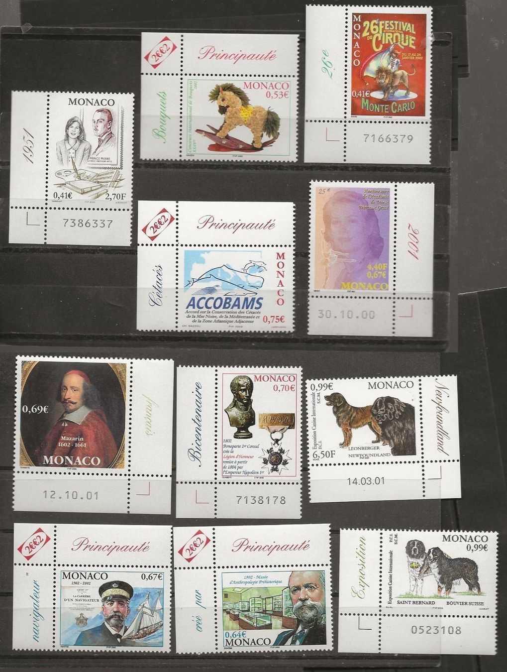 Tutti i francobolli: Monaco Lot 2001 2002 ** – Nuovo (secondo la descrizione) da Sion venduto da PierreP01