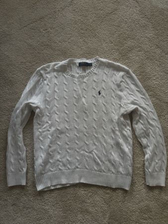 Ralph Lauren Cream Cable Knit Jumper - Winter Essential!