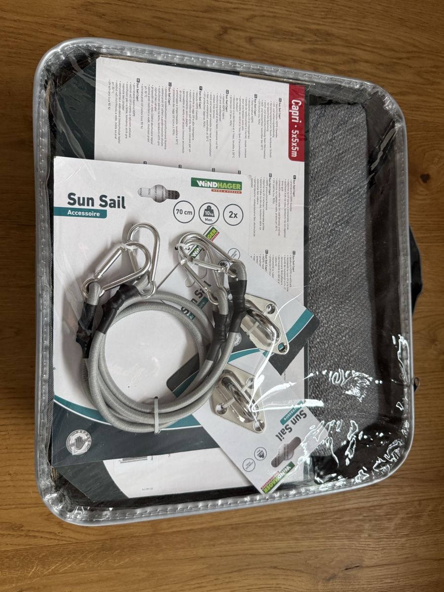 Ombrelloni: Sonnensegel Windhager Capri Dreieck 5m – Nuovo e nell'imballaggio originale da Willisau venduto da killerplauze 2