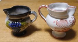 Vintage Bocollino Set, Keramik, Handbemalt, Top Zustand!