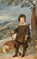 Kunst-AK, Velázquez, Príncipe Baltasar Carlos, traje de caza