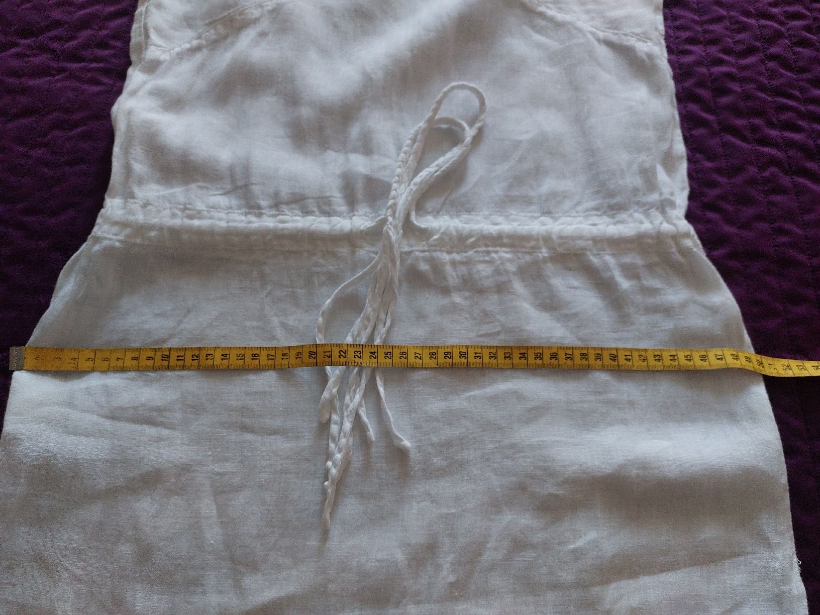 Vestiti: Wunderschönes 120% Lino Kleid weiss Gr. S  – Usato da Thun venduto da Alexanna 9