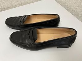 TOD'S Damen Loafer / Slipper Leder Schwarz – Gr. 36.5