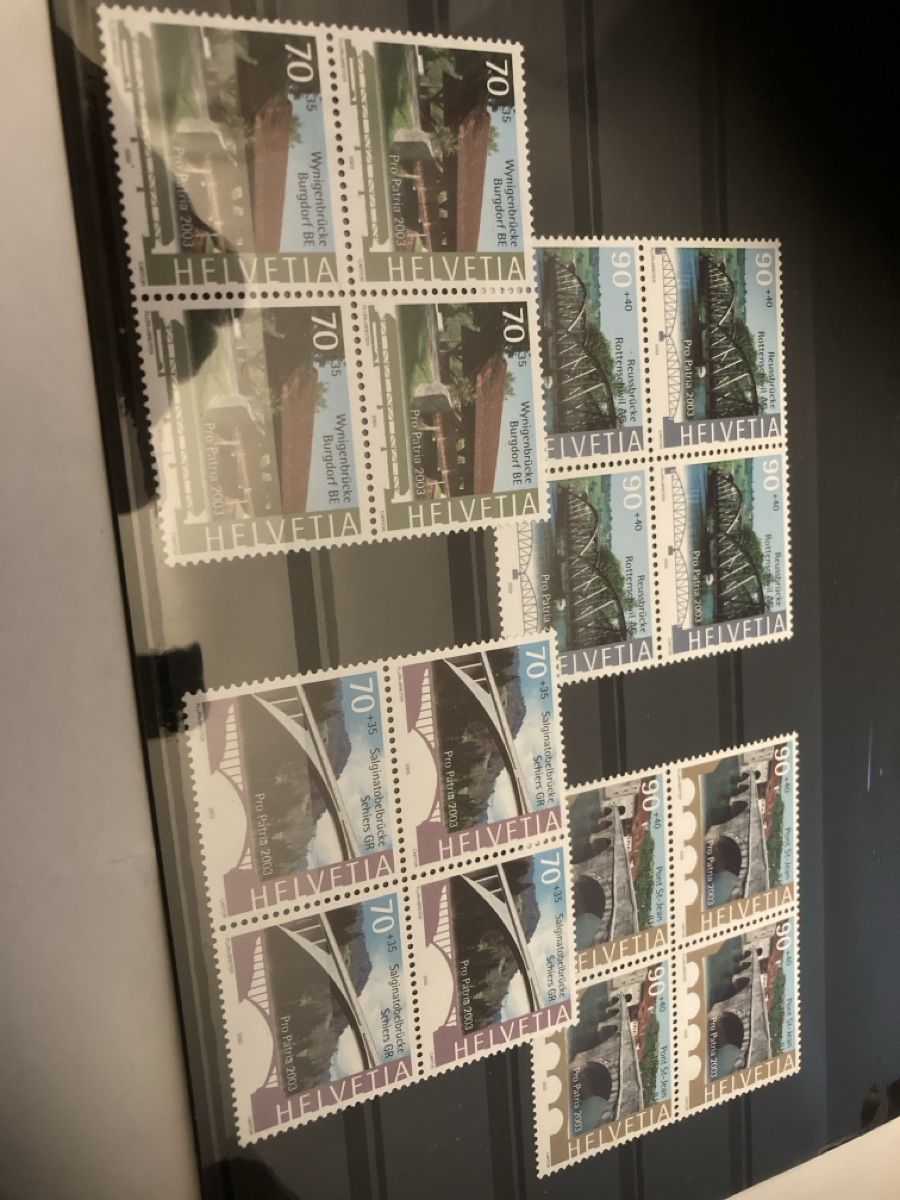 Alle Briefmarken: Pro Patria 2003 Postfrisch 4Blöcke  – Neu und originalverpackt aus Hinwil von markusp69
