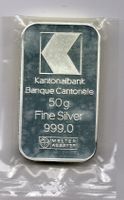 (383) Silberbaren 50 g, KB, stgl