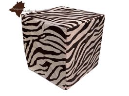 Kuhfell Hocker Zebra
