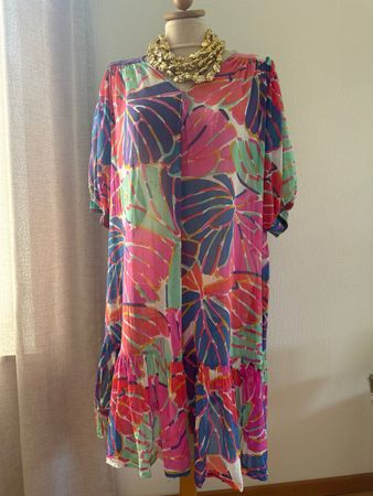 Robe d'été Ted Lapidus Paris, T.40, motif floral coloré 👗