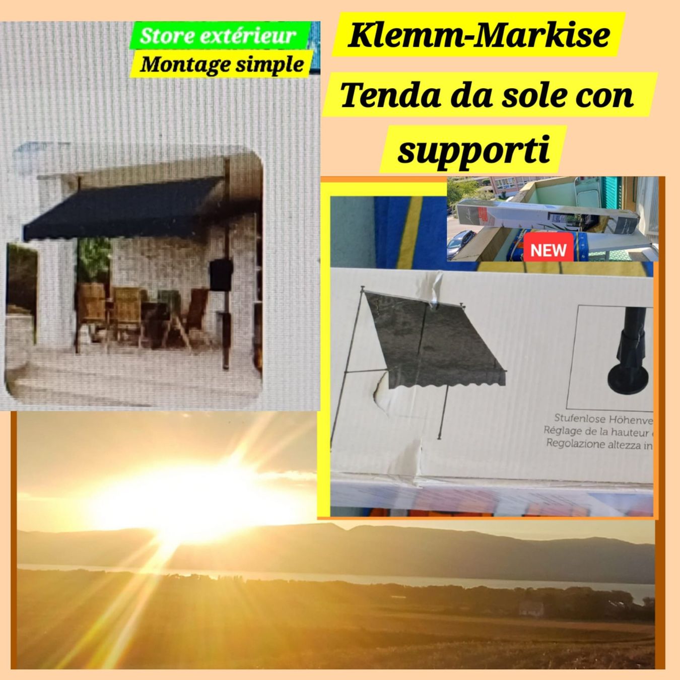 Tende da sole: Marquise/store .Terasse oder Balkon idealer Platz!NEW! – Nuovo e nell'imballaggio originale da Payerne venduto da jea_m6nb 6
