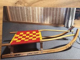 Davoser Junior-Racer Rodeln , rot/gelb, Top Zustand!