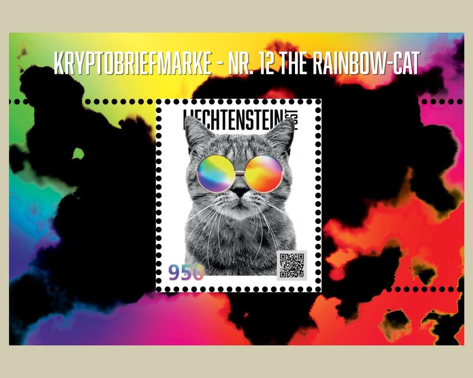 Tutti i francobolli: Liechtenstein Crypto Stamp Nr 12 Rainbow Cat Grün – Nuovo (secondo la descrizione) da Wetzikon ZH venduto da jse_xnn6