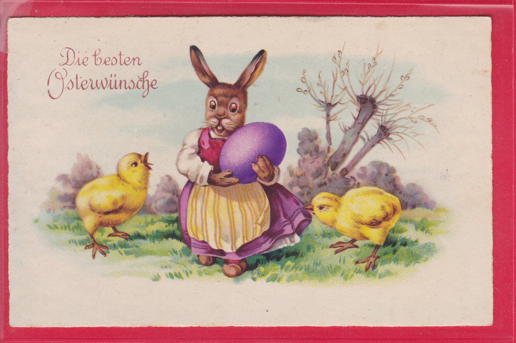 Cartoline postali: DIE BESTEN OSTERWÜNSCHE, 20.4.1935 – Usato da Oberrieden venduto da Gebirgsstelze