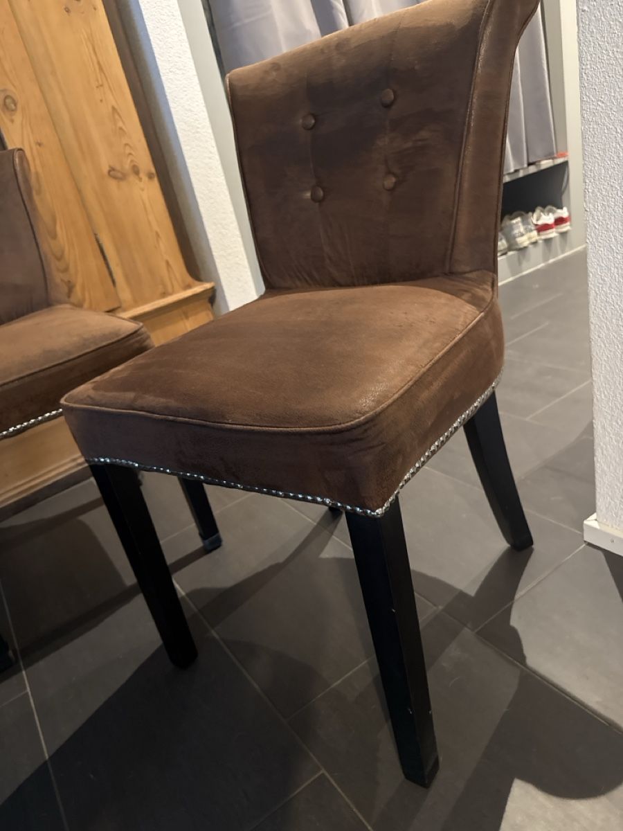 Sedie: Stühle braun 4er Set Stile Chesterfield – Usato da Vogelsang AG venduto da ilj_c88b 6