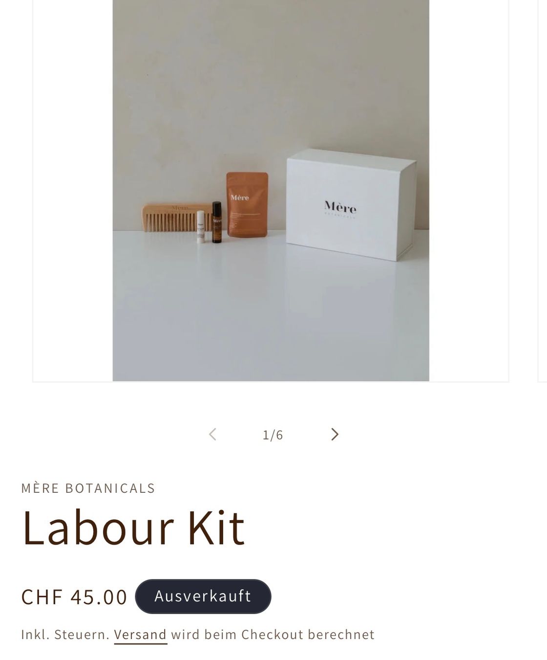 Altro per la cura del corpo: Geburt Set - Mère Botanicals Labour Kit NEU – Nuovo e nell'imballaggio originale da Bern venduto da sarapha 1