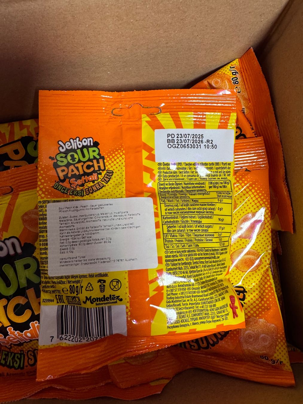 Cibi & Specialità: 17x Jelibon Sour Patch Peach 80g – Nuovo e nell'imballaggio originale da Zunzgen venduto da noa_wd92 1