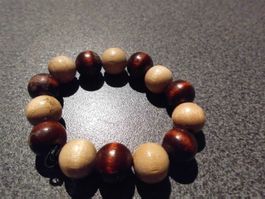 Armband braun/beige Perlen