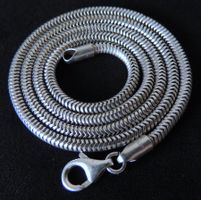 Silber 925 Schlangen Halskette 52 cm / 3 mm