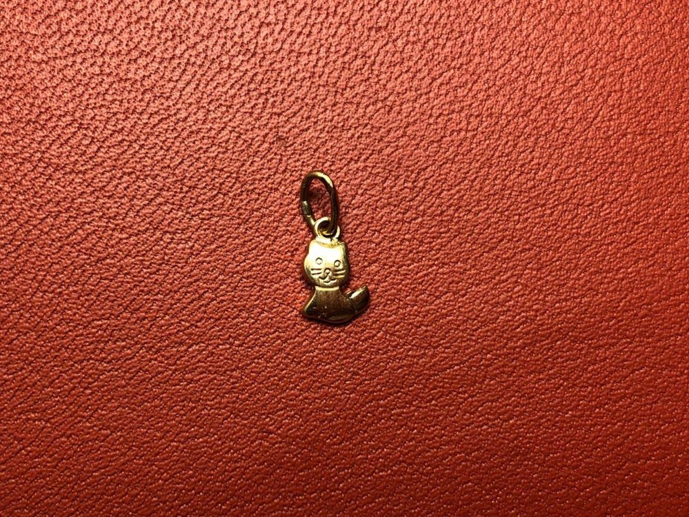 Ciondoli: Anhänger Katze / Kitty aus 18 Karat Gelbgold Au 750 – Usato da Bern venduto da bombich 1
