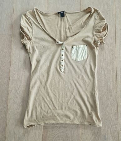 T-Shirt H&M beige Gr. S (Damen)