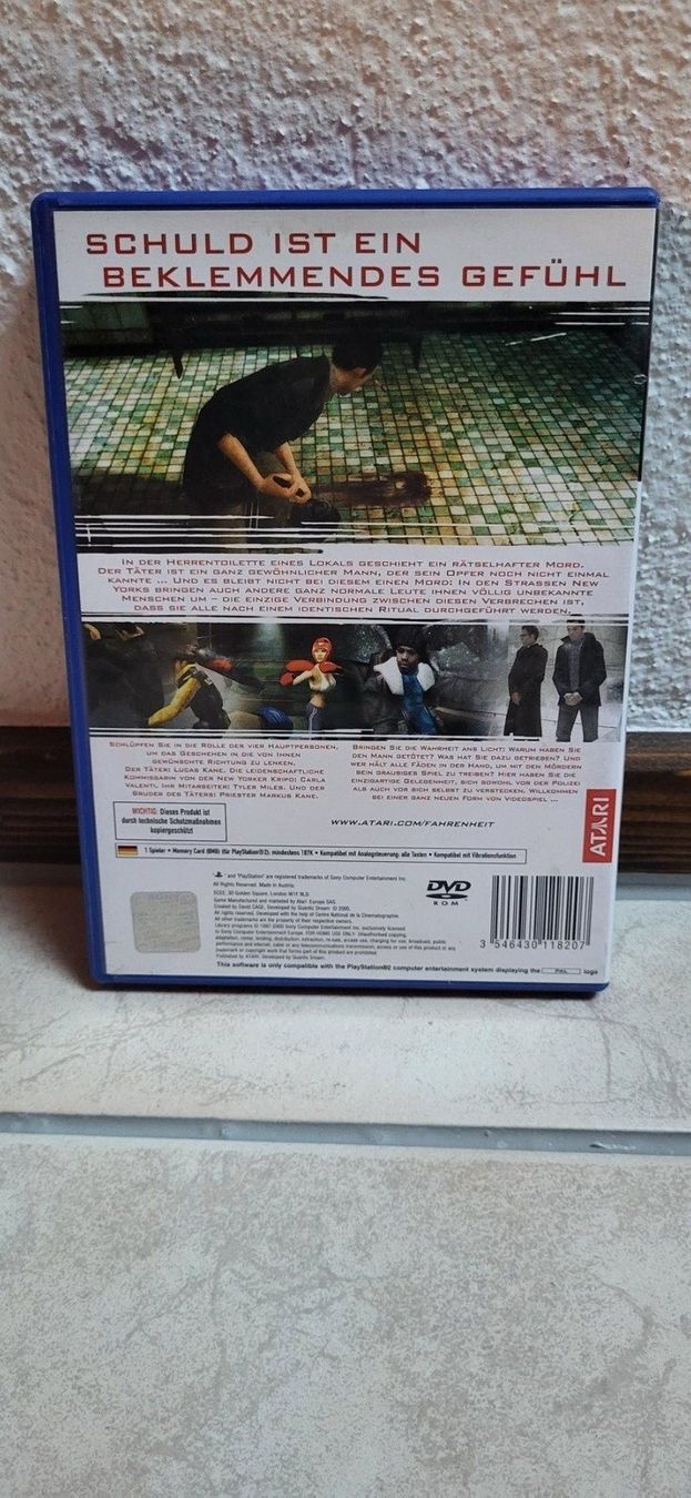Sony Spiele: PS2 Spiel – Fahrenheit – Gebraucht aus Münsingen von Heroism2010 1