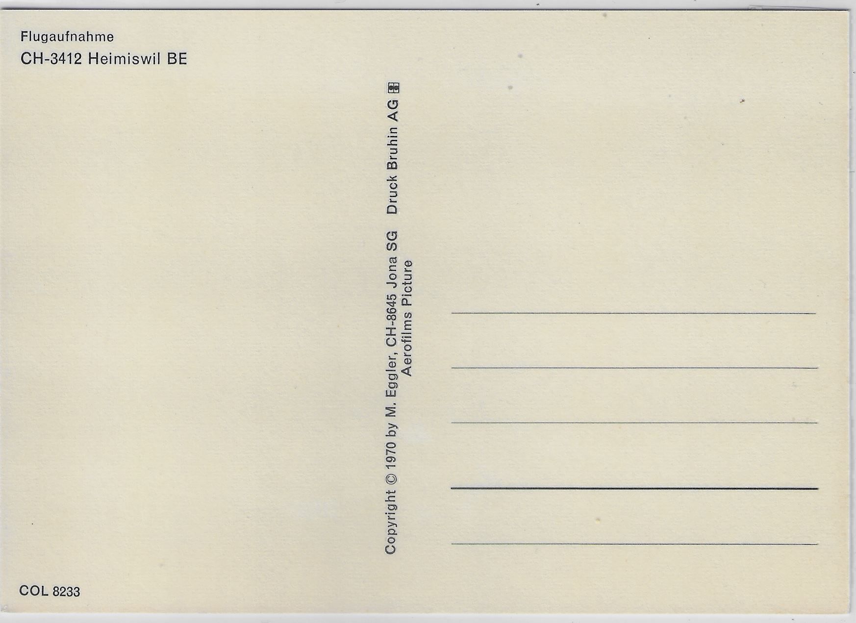Cartoline postali: Flugaufnahme Heimiswil BE – Antico da Ettingen venduto da Kartenplanet 1