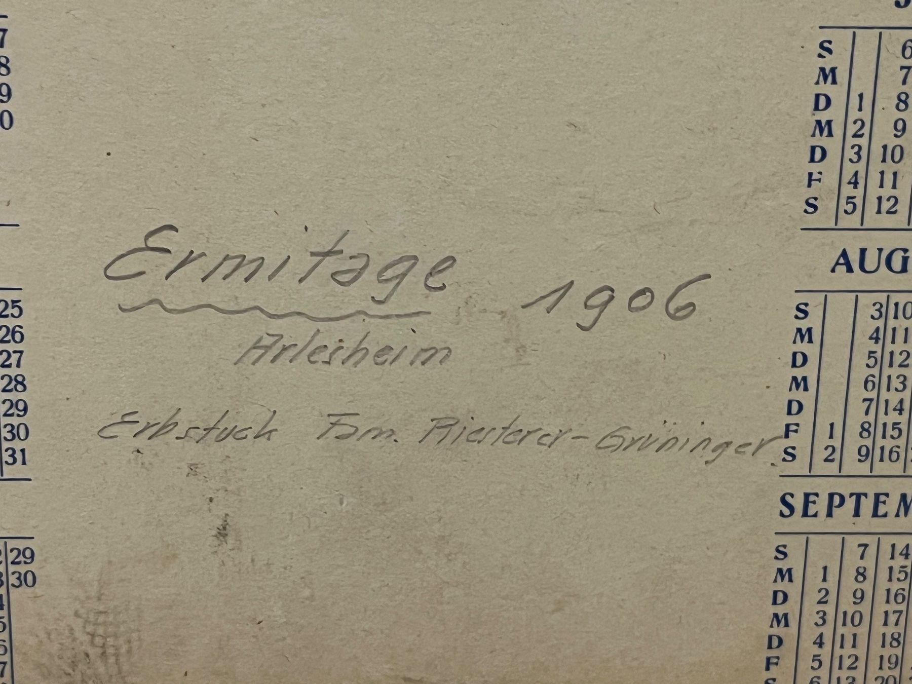 Dipinti: G. OESTERHELD 1906 Ermitage Arlesheim – Usato da Basel venduto da PAUL_ART 8