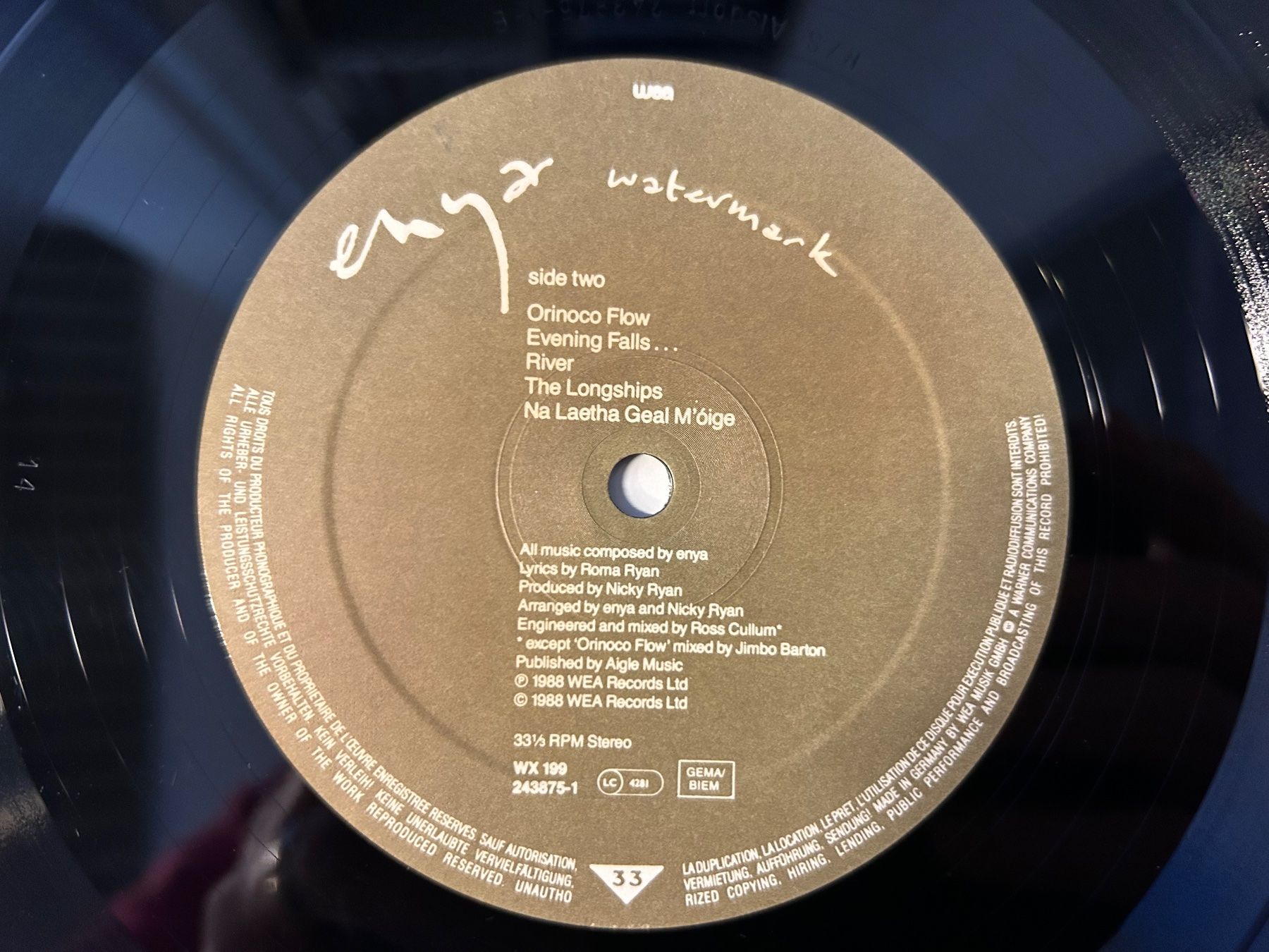 Schallplatten: Enya - Watermark (LP, Vinyl) – Gebraucht aus Aesch BL von BlueMusicRecords 5