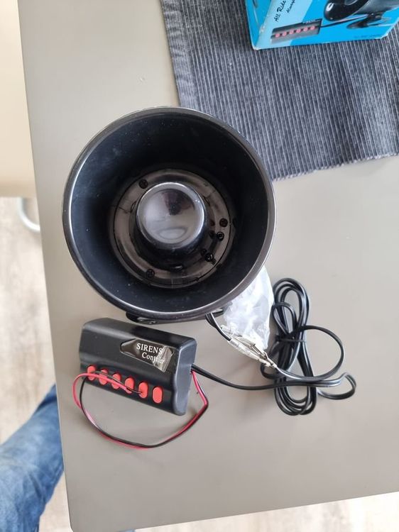 Mini Hupe Alarmsirene 110dB - Kabelgebundener Sicherheitsalarm 12V Für Auto & Haus