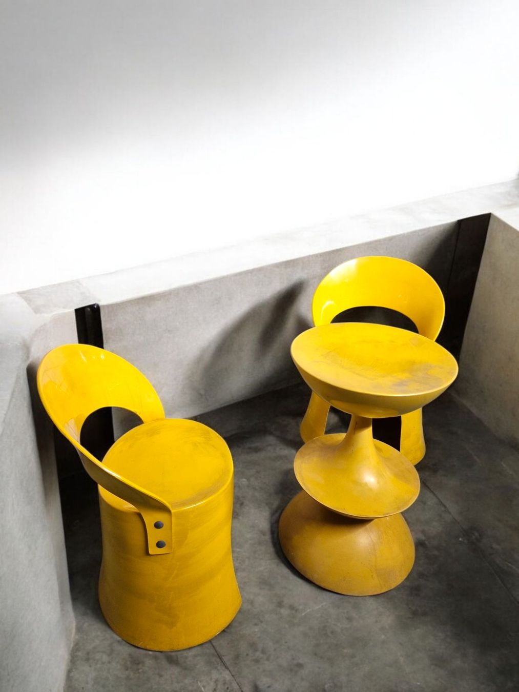 Stühle: Nanna Ditzel Space Age 1970 in Gelb – Gebraucht aus Zürich von Zuerichparis08 2