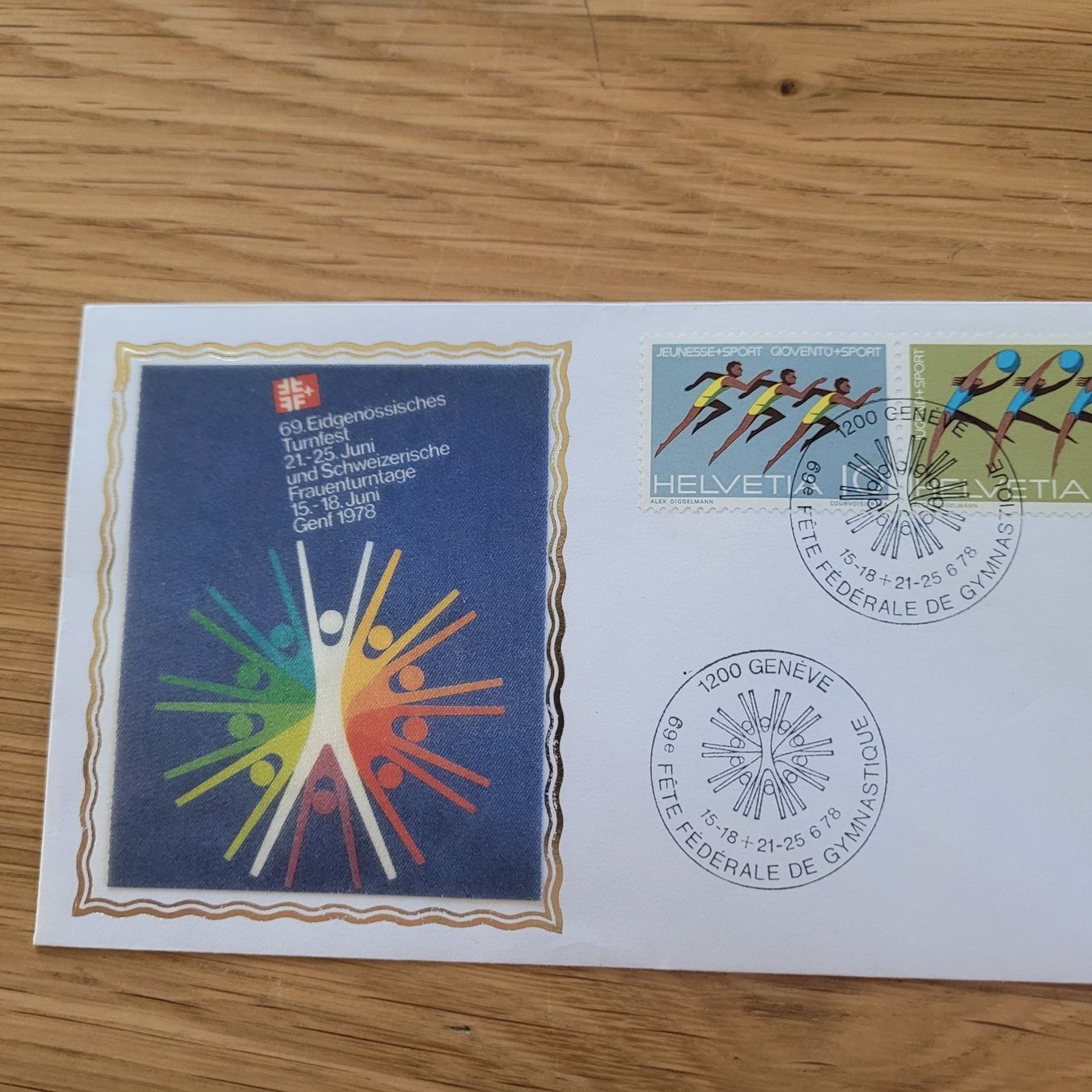 Tutti i francobolli: FDC mit Seidenbild 1978 Genève – Usato da Biel/Bienne venduto da Destockweb